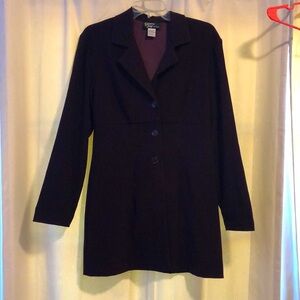 Vintage Plum Dawn Joy Fashions Extra Long Blazer